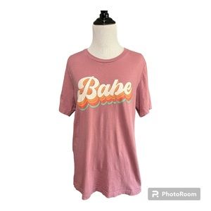 Bella Canvas 100% Cotton “Babe” Graphic Tee Women’s Medium